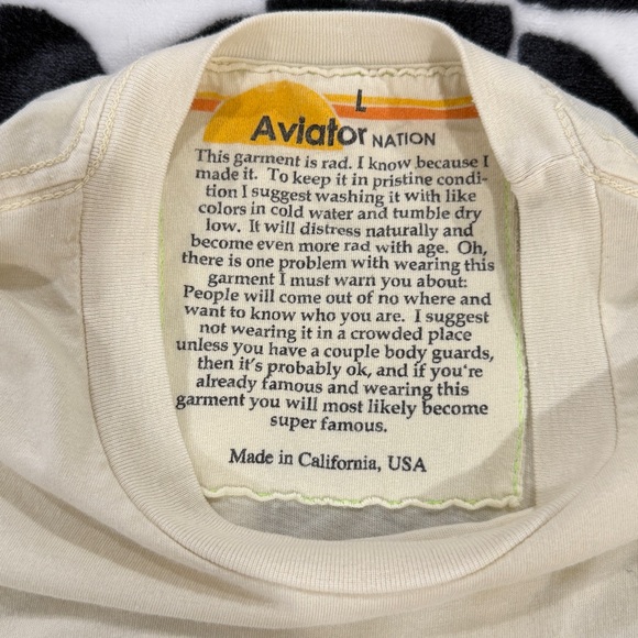 Aviator Nation “Locals Only” T-shirt Vintage White - Picture 4 of 7